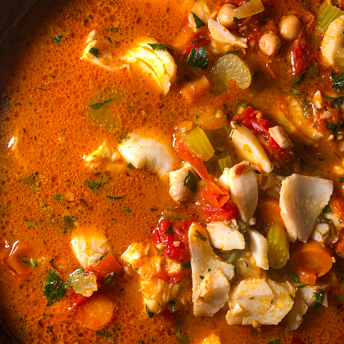 Roasted Tomato and Cod Stew
