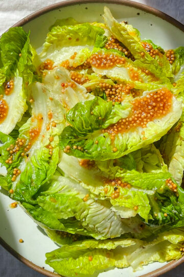 Little Gem Salad with Mustard Soy Vinaigrette 